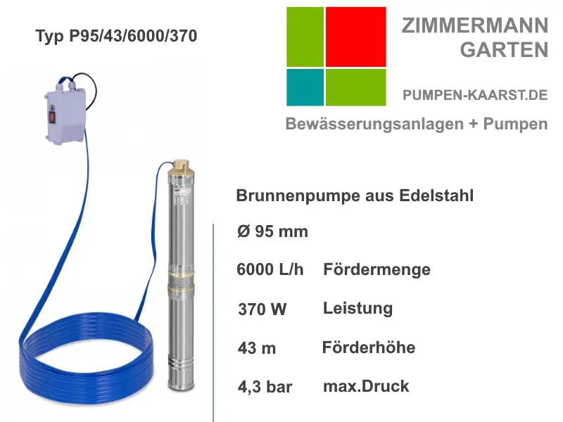 Brunnenpumpe P95/43/6000/370 Brunnenpumpe P95/43/6000/370